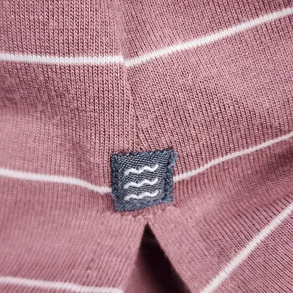 Free Fly Striped Bamboo Long Sleeve Top Mauve Relaxed S - Picture 8 of 9